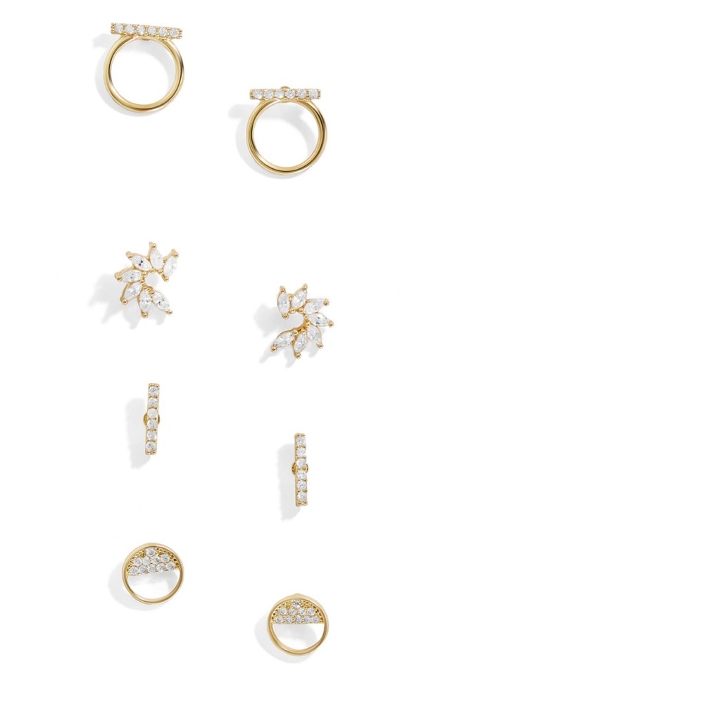 Delicate set of 4 stud earrings - baublebar